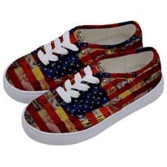 Usa Flag United States Kids  Classic Low Top Sneakers by uniart180623