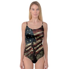 Flag Usa American Flag Camisole Leotard  by uniart180623