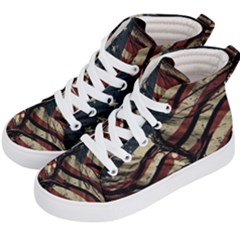 Flag Usa American Flag Kids  Hi-top Skate Sneakers by uniart180623