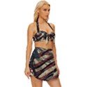 Flag Usa American Flag Vintage Style Bikini Top and Skirt Set  View3