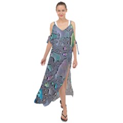 Glass Drops Rainbow Maxi Chiffon Cover Up Dress by uniart180623