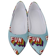 Fun Word Inscription Rainbow Pattern Women s Low Heels by uniart180623