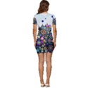 Flower Flowers Flora Floral Nature Watercolor Art Texture Low Cut Cap Sleeve Mini Dress View4