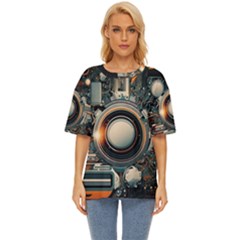 Technology Robot Internet Processor Oversized Basic Tee by Ravend