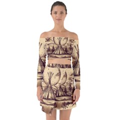 Nation Indian Native Indigenous Off Shoulder Top With Skirt Set by Ravend