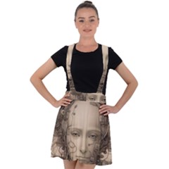 Cyborg Robot Future Drawing Poster Velvet Suspender Skater Skirt by Ravend