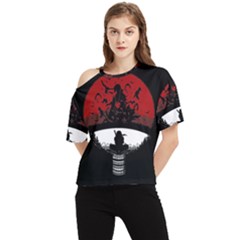 Itachi Uchiha One Shoulder Cut Out Tee by ToToMax