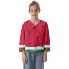 Minimalist Summer Watermelon Wallpaper Kids  Sailor Shirt by Ravend