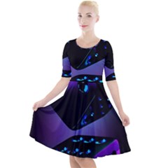 3d Ludo Game,gambling Quarter Sleeve A-line Dress by Bangk1t