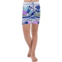 Ramen Kanji Vaporwave Artwork Minimalism Kids  Lightweight Velour Capri Yoga Leggings View1