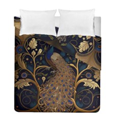 Peacock Plumage Bird Decorative Pattern Graceful Duvet Cover Double Side (full/ Double Size) by Ravend