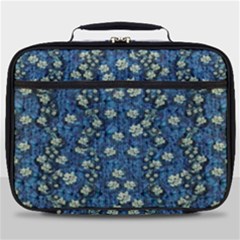 Lotus Bloom In The Calm Sea Of Beautiful Waterlilies Full Print Lunch Bag by pepitasart