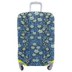 Lotus Bloom In The Calm Sea Of Beautiful Waterlilies Luggage Cover (medium) by pepitasart