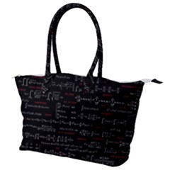 Black Background With Text Overlay Digital Art Mathematics Canvas Shoulder Bag by uniart180623