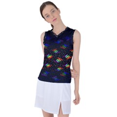 Rainbows Pixel Pattern Women s Sleeveless Sports Top by uniart180623