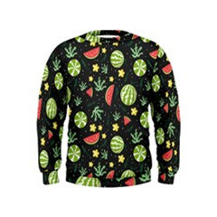 Watermelon Berries Patterns Pattern Kids  Sweatshirt by uniart180623