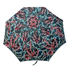 Leaves Leaf Pattern Patterns Colorfu Folding Umbrellas by uniart180623