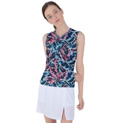 Leaves Leaf Pattern Patterns Colorfu Women s Sleeveless Sports Top by uniart180623