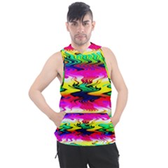 Waves Of Color Men s Sleeveless Hoodie by uniart180623