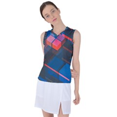 Minimalist Abstract Shaping Abstract Digital Art Minimalism Women s Sleeveless Sports Top by uniart180623