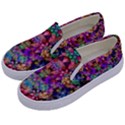 Flower Patterns Abstract Pattern Digital Art Kids  Canvas Slip Ons View2