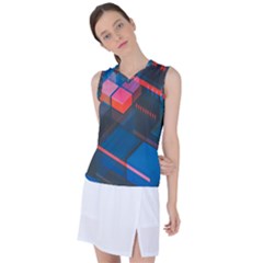 Minimalist Abstract Shaping Abstract Digital Art Women s Sleeveless Sports Top by uniart180623