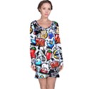 Graffiti Art Cartoon Comic Long Sleeve Nightdress View1