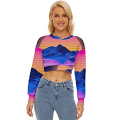 Sun Ultra Artistic 3d Illustration Sunset Lightweight Long Sleeve Sweatshirt by uniart180623