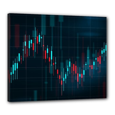 Flag Patterns On Forex Charts Canvas 24  X 20  (stretched) by uniart180623
