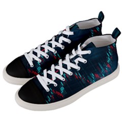 Flag Patterns On Forex Charts Men s Mid-top Canvas Sneakers by uniart180623