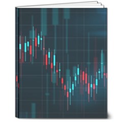 Flag Patterns On Forex Charts 8  X 10  Softcover Notebook by uniart180623