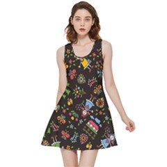 Cartoon Texture Inside Out Reversible Sleeveless Dress by uniart180623