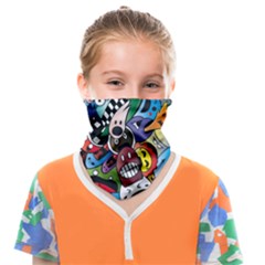 Cartoon Explosion Cartoon Characters Funny Face Covering Bandana (kids) by uniart180623