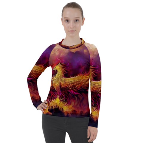 Phoenix Bird Women s Pique Long Sleeve Tee by uniart180623