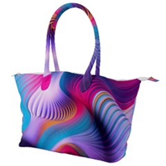 Colorful 3d Waves Creative Wave Waves Wavy Background Texture Canvas Shoulder Bag by uniart180623