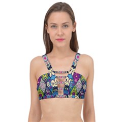 Ethnic Pattern Abstract Cage Up Bikini Top by uniart180623