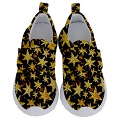 Shiny Glitter Stars Kids  Velcro No Lace Shoes by uniart180623