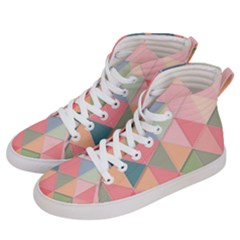 Background Geometric Triangle Women s Hi-top Skate Sneakers by uniart180623