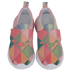 Background Geometric Triangle Kids  Velcro No Lace Shoes by uniart180623