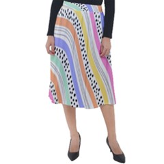 Background Abstract Wallpaper Classic Velour Midi Skirt  by uniart180623