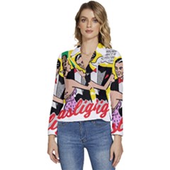 G Is For Gaslight Funny Dance1-01 Women s Long Sleeve Revers Collar Cropped Jacket by shoopshirt