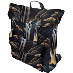 Waterfall Water Nature Springs Buckle Up Backpack by Simbadda