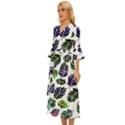 Leaves Watercolor Ornamental Decorative Design Midsummer Wrap Dress View2