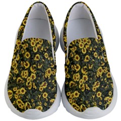 Sunflowers Yellow Flowers Flowers Digital Drawing Kids Lightweight Slip Ons by Simbadda