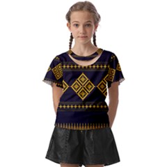 Abstract Antique Architecture Art Artistic Artwork Kids  Front Cut Tee by Simbadda