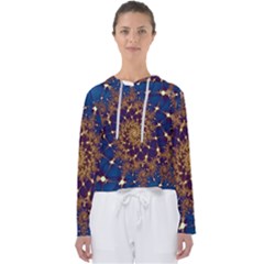 Fractal Spiral Art Pattern Blue Design Women s Slouchy Sweat by Simbadda