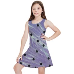 Hand Painted Branches With Collage Wood Bloom In Peace Kids  Lightweight Sleeveless Dress by pepitasart