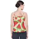 Cute Watermelon Seamless Pattern Velvet Spaghetti Strap Top View2