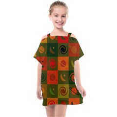 Space Pattern Multicolour Kids  One Piece Chiffon Dress by Simbadda