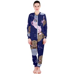 Cute Kittens Sleep Sweetly Mugs Onepiece Jumpsuit (ladies) by Simbadda